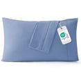 thumbnail image 1 of Pack de 2 fundas de almohada Bedsure, tamaño king, microfibra, color azul pizarra, 1 of 8