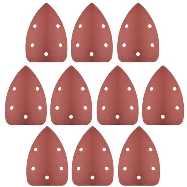 Lija de Detalle Triangular Lijas de Lijado Almohadillas de Lijado Variadas 5 Agujeros 800 Granos 10pcs