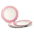 thumbnail image 2 of " OCCASIONS " 80 Plates Pack,(40 Guests) Heavyweight Premium Wedding Party Disposable Plastic Plates Set -40 x 10.5'' Dinner + 40 x 8'' Salad/Dessert( in Light Pink & ), 2 of 9