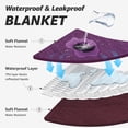 thumbnail image 4 of Manta impermeable LOOBANI reversible de franela suave para cama queen size, 4 of 9