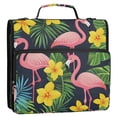 thumbnail image 5 of FORMRS Zipper Binder with Shoulder Strap 2-inch Ring 500 Sheet Capacity File Bag, Flamingo Pattern, 5 of 5