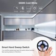 thumbnail image 3 of Gostoto 5V USB 1.64-16.4ft Waterproof IP65 LED Cabinet Light With Hand Sweep Sensor Switch Dimmable Strip Lights for Closet Kitchen Bathroom, 3 of 6