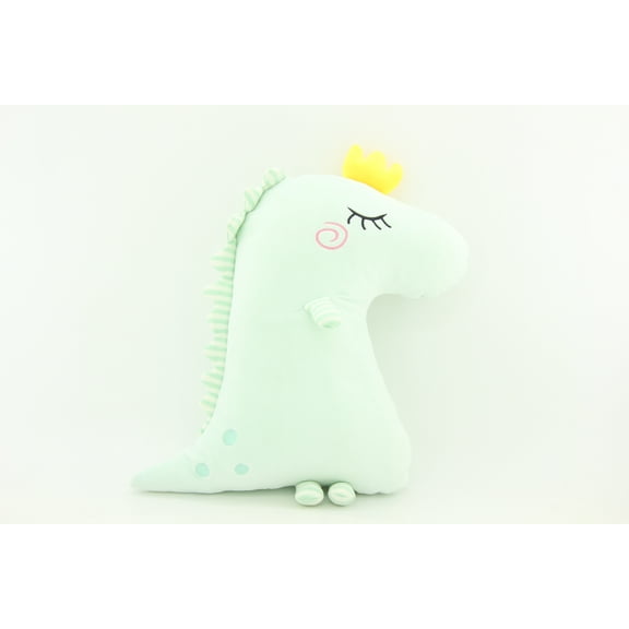 Plushland Soft Plush Dinosaur Pillow Stuffed Animal Hugging Green Throw Pillow Cushion Toy for Kids Teens Adult Gift Birthday, Valentine, Christmas