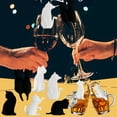 thumbnail image 2 of Ramiter 6pcs Chat Boisson Marqueurs Animal Chat Chat Chat Charmes Verre de Silicone Marqueurs Affichage Verre, 2 of 5