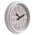 thumbnail image 3 of 15.5" Gray Shiplap Wall Clock with Raised Roman Numerals, 3 of 6