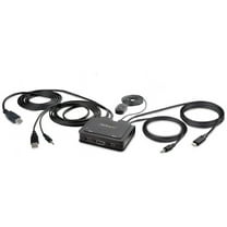 StarTech 2-Port Hybrid USB-C HDMI Cable KVM Switch 4K 60Hz C2H46UACCBLKVM