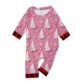 thumbnail image 3 of Onlypjs Matching Family Christmas Pajamas for Men, Women and Couples– Pink Holiday Tree Print Tops with Red Plaid Pants, 3 of 5