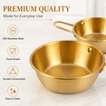 thumbnail image 4 of 2-Pack Makgeolli Bowls, 304 Stainless Steel Korean Traditional Bowls Rice Wine Bowl with Handle, Hiking Soup Dish, Food Bowl Camp Cup, 4.7 Inch, 10 Ounces (Gold), 4 of 7