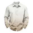 thumbnail image 4 of Button Down Shirts for Men Fall Long Sleeve Lapel Collar Regular Fit Casual Beach Vacation Blouse Tops, 4 of 5