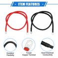 thumbnail image 4 of 1 par de cables inversores de bateria de cobre Unique Bargains 4 AWG 3 pies universal para coche negro rojo con anillo de 5/16 pulgadas, 4 of 7
