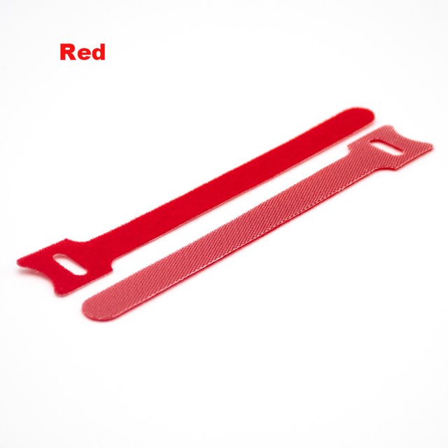 30/20/10Pcs Releasable Cable Ties Colored Nylon Cable ties Strap Hook Loop Wrap Zip Bundle Ties Cable Wire Management Red Length 20cm 10Pcs
