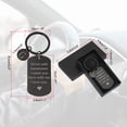 thumbnail image 2 of Uxcell Drive Safe Keychain, 1 Set Letter G Keychain I Need You Here with Me I Love You Custom Keychain with Gift Box for Him Christmas Valentines Day Gifts, Black White, 2 of 6