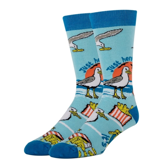 OoohYeah Men’s Funny Saying Crazy Crew Socks, Cool Novelty Comfort Cotton Socks, Fry Day