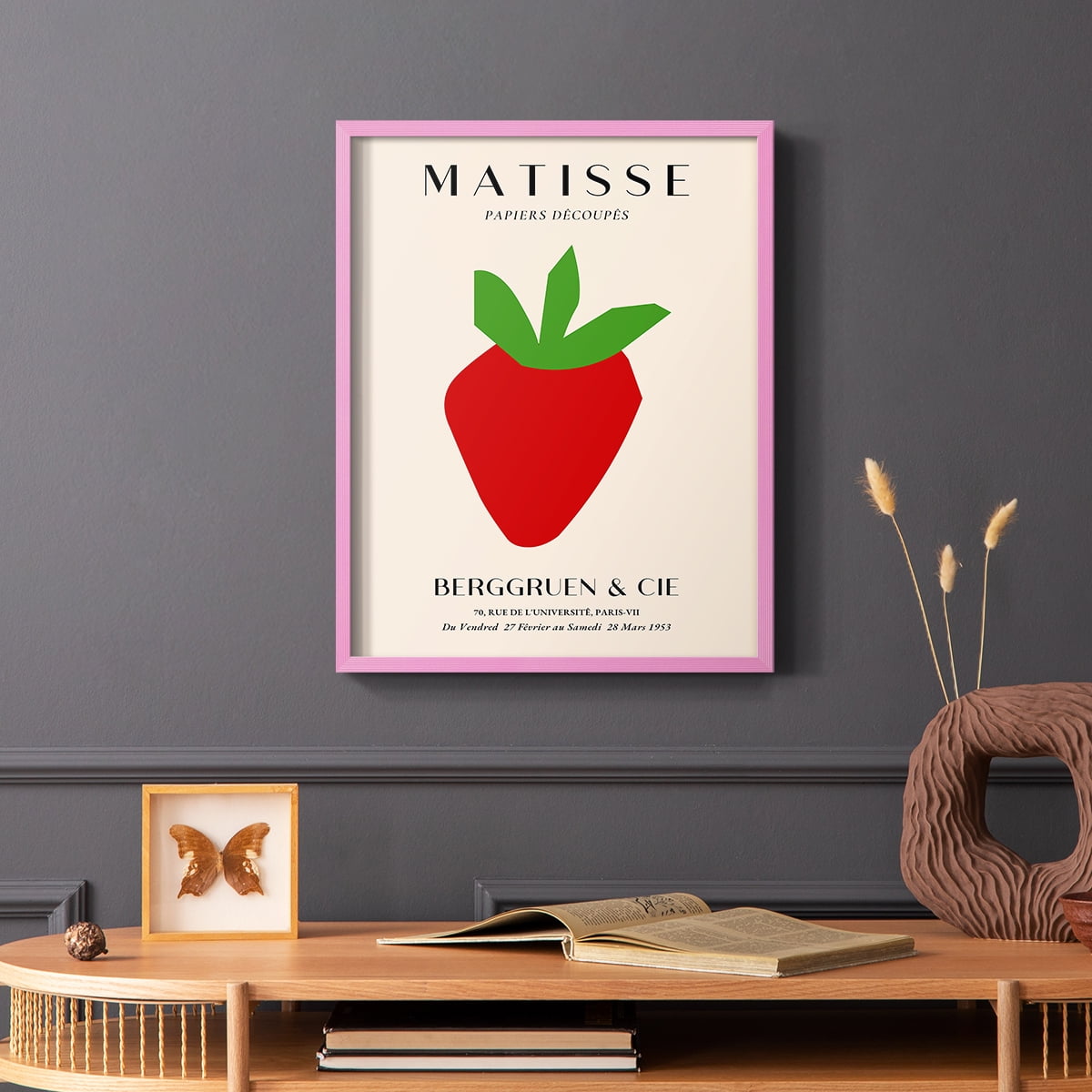 Matisse CLXXI Framed Print in Pink Solid Wood 8 x 10 Framed Print