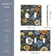 thumbnail image 2 of Yayeee Toggle Light Switch Wall Plate 2-Gang 4.56"x4.48" Decorative Outlet Cover, Navy Floral Pattern, 2 of 7