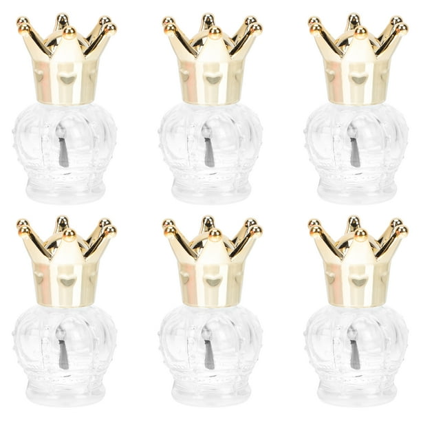 EeaseMX 6 botellas pequeñas para cosméticos, de vidrio, para manualidades y esmalte de uñas.