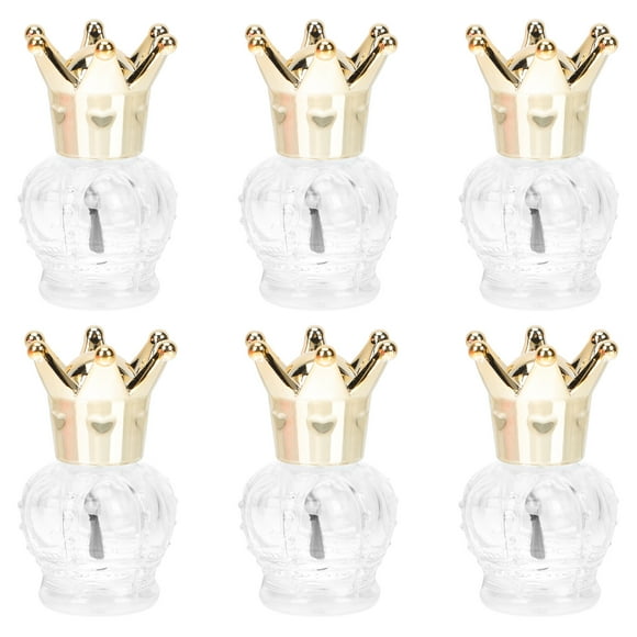 EeaseMX 6 botellas pequeñas para cosméticos, de vidrio, para manualidades y esmalte de uñas.