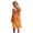Orange, variant on Summer Backless Cami Dresses for Girls Open Back Spaghetti Strap Midi Dress Sleeveless Loose Beach Vacation Sundress with Back Tie