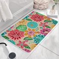 thumbnail image 3 of Pioneer Flower Floral Print Flannel Non Slip Door Rugs,Washable Door Mats Indoor,Decorative Door Mats,Dirt-Resistant and Absorbent Doormat for Entrance,Bedroom,Kitchen,Bathroom,31.5"x17", 3 of 4