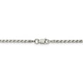 thumbnail image 3 of White Sterling Silver chain Rope Flat 16 in 2.25 mm, 3 of 5
