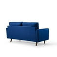 thumbnail image 5 of Valour Performance Velvet Loveseat Navy, 5 of 8