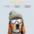 thumbnail image 3 of Lunettes de Soleil pour Animaux, Lunettes de Chien Anti-Uv Sangle de Lentille Réglable pour Cyclisme Lentille Rouge, Lentille Grise, Lentille Transparente, Lentille Argent, 3 of 7