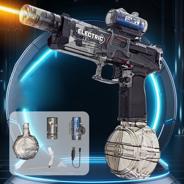 Pistola de agua eléctrica manual rourlinge con luz, regalos de Halloween, luces para exteriores, ofertas del día, liquidación