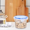 thumbnail image 2 of Bigersell Plastic Food Storage Containers with Snap Lids Airtight Round Cereal Storage Containers Grain for Rice, Pasta, Flour and Sugar Kitchen Pantry Organization and Storage B, 2 of 3