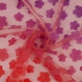 thumbnail image 2 of Zelouf Lillium 3D Flower Ombre On Mesh  , Sewing, DIY, Crafts Fabric by the Yard, Mandarin/iris, 10 Yard, 2 of 5