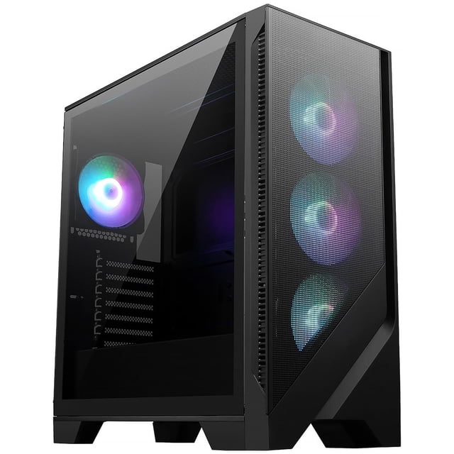 Gabinete Gamer MSI MAG FORGE 320R AIRFLOW ATX Media Torre 4 Fan Cristal Templado ARGB