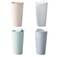 thumbnail image 3 of Solid Color Desktop Mini Trash Can Pressure Ring Shake can pressure ring cover Cover Car Storage Bucket Paper Basket, 3 of 8
