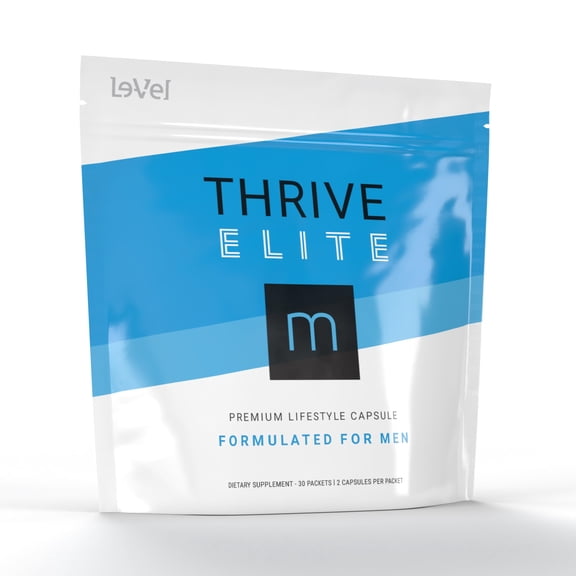 Le-Vel Thrive Men's Elite Lifestyle Capsules – Natural Multivitamin with Vitamins B D A Ginger Magnesium - 30 Servings
