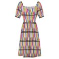 thumbnail image 5 of Robe Motif Craie de Cire Coloré Robe Violette Robes pour Femmes 2024 Vêtements pour Femmes, 5 of 5