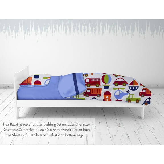 Bacati 4 Piece Bedding Sets, Toddler Bed