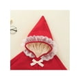 thumbnail image 4 of Liacowi Baby Girl Christmas Wool Blend Winter Hooded Red Poncho Jacket Coat Outerwear Cloak, 4 of 8