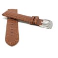 thumbnail image 2 of 24mm Mens' Alligator Style Leather Watch Strap Band, Stainless Steel Buckle, 2 of 7