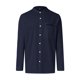 thumbnail image 2 of Camisas Para Hombre Manga Larga Camiseta de manga larga con cuello de algodón y lino de color sólido informal a la moda de primavera y verano para hombre (Navy, M), 2 of 4