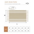 thumbnail image 2 of Beige Striped Hallway Runner Rug 2'x6',Farmhouse Luxurious White Stripes Modern Abstract Art Entryway Rug with Tassels,Woven Cotton Laundry Room Rugs Long Carpet for Bathroom Sink Foyer Bedroom, 2 of 9