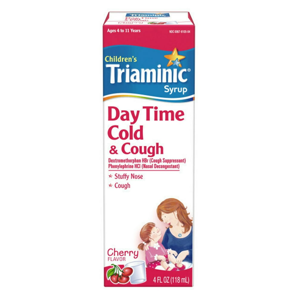 Triaminic Daytime Children's Cold and Cough Relief Syrup, Cherry Flavor