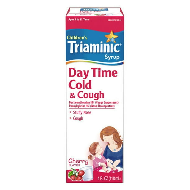 Triaminic Daytime Children's Cold and Cough Relief Syrup, Cherry Flavor