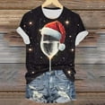 thumbnail image 4 of larppty Christmas T Shirt for Women Christmas Short Sleeve Xmas Graphic Print T Shirt Vacation Outfits (Silver, M), 4 of 7