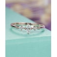 thumbnail image 3 of HeartsAndYou 0.5ct Marquise Moissanite Minimalist Slim Trilogy Engagement Ring for Women 18k Rose Gold Over Silver, 3 of 8