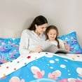 thumbnail image 4 of Feelyou Cute Blue Axolotl Bedding Comforter Set 7pcs, Underwater World King Bedding Sets, 4 of 8
