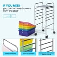 thumbnail image 4 of HOMGX 6 Drawer Rolling Storage Cart, 6 Drawer Organizer Trolley, Storage Drawer Carts, Rolling Cart for Office and School Organizer, Color, 4 of 5
