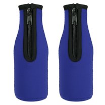 Uxcell 330ml to 350ml Neoprene Cooler Insulator Covers Beer Bottle Sleeves Blue 2 Pack