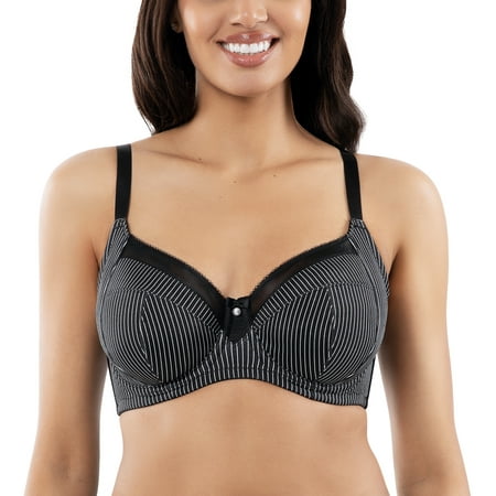 Parfait Adele Unlined Plunge Underwire Bra (P61321) 36F Black Stripe
