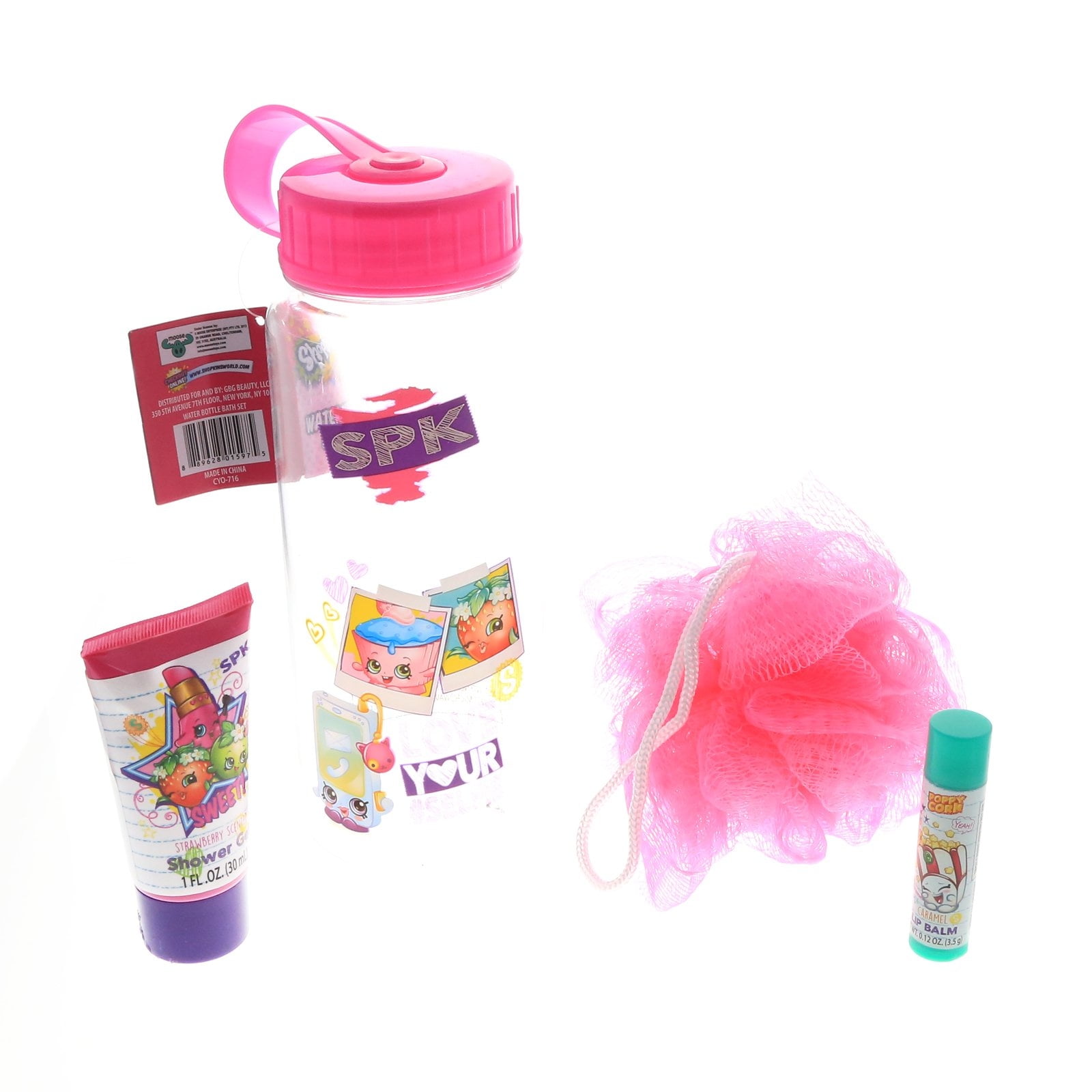 Kins S Bath Accessories Set In Water Bottle Loofah Shower Kins S Bath Accessories Set In Water Bottle Loofah Shower Gel Lip Balm