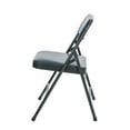 thumbnail image 4 of Hampden Furnishings Bernadine Collection Vinyl Triple Brace Folding Chair, Dark Blue, Pack of 4, 4 of 4