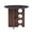 Black,Walnut, variant on ExtraLco 35.4" Round Dining Table, Black Granite Top Kitchen Table with Walnut Base and Storage Shelf for 2 to 4 People Small Space Apartment