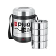 thumbnail image 3 of Electro Electric Stainless Steel Lunch Box With 4 Containers - Silver | Shock Proof Outer Container - Safe On/off Indicator, Energy Efficient, 3 of 5